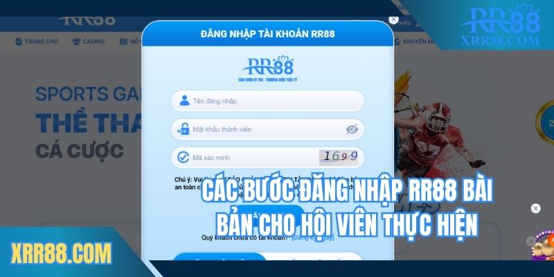 Các bước đăng nhập Trang chủ RR88 bài bản cho hội viên thực hiện