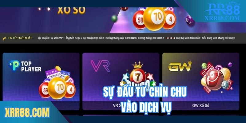 Sự đầu tư chỉn chu vào dịch vụ